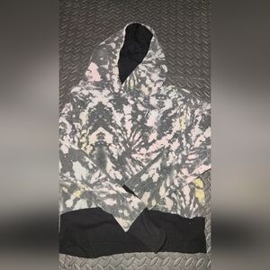 Hurley Black and Pink Tie-Dye Hoodie